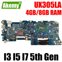 UX305LA Laptop Motherboard With I3 I5 I7 5th Gen CPU 4GB/8GB RAM For ASUS Zenbook UX305L U305L UX305 U305LA Notebook Mainboard