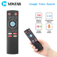 Voice Remote Control T1 2.4G Wireless Air Mouse Gyro For Android TV BOX Google Play Youtube X88 Pro H96 MAX HK1 T95 TX6
