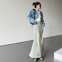 GHChân váy Chân váy jean Chân Váy Bò váy nữ Chân Váy Chữ A set váy 2023 New Style JN0906319