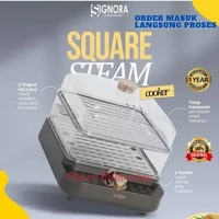 Signora | Square Steam Cooker Steamer Penghangat Kukusan Listrik 19 Liter untuk baby food, MPASI, di