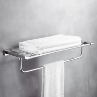 浴室毛巾架304不銹鋼浴巾架洗手間毛巾桿單桿壁掛衛生間毛巾掛架