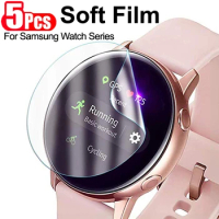 Soft Hydrogel Screen Protector For Samsung Galaxy Watch Active 4 2 40mm 44mm Protective Film Gear S2 S3 Classic Frontier Sport