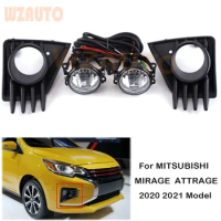 Front Bumper Halogen Fog Light Assy Fog Lamp Set With Switch Wiring Harness Kit For MITSUBISHI MIRAGE ATTRAGE 2020 2021