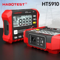 HABOTEST HT5910 Digital Resistance Meter Leakage Switch Tester LCD RCD/Loop Tester 1000 Data Storage Voltmeter Multimeter