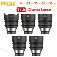 Nisi ATHENA Prime Cinema Lenses 14mm T2.4 25mm 35mm 50mm 85mm T1.9 Full-frame Lens For ARRI PL Canon RF Sony E Mount Cameras