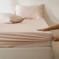 內地直送 - 高端長絨棉床笠全棉單件純色貢緞純棉床罩三件套床墊保護套