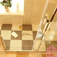 浴室防滑墊家用衛生間地墊鏤空網格拼接帶吸盤防摔墊【聚寶屋】