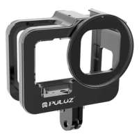 PULUZ for GoPro HERO9 Black Thicken Housing Case CNC Aluminum Alloy Protective Cage with Insurance Frame &amp; 52mm UV Lens