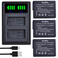 DuraPro DMW-BLC12 Battery DMW-BLC12E Bateria +LED Dual Charger for Panasonic Lumix DMC-G85 G5 G6 G7 GH2 GX8 FZ300 FZ200 FZ1000