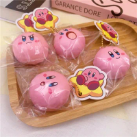 Game Kirby Star Decompression Peripheral Toys Soft Simulation Bread Slow Rebound Squishy Cute Pendant Nice Gift for Girlfriend
