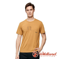 【wildland 荒野】男 彈性LOGO印花圓領短袖上衣『椒橙色』0A91612