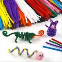 50pcs/ lot Wool Top Children's Educational Toys DIY toys materials shilly-stick Plush Stick handmade art Christmas toys new