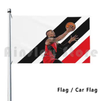 Dame Time-Damian Lillard Outdoor Decor Flag Car Flag Dame Time Damian Lillard Basketball Dame Portland