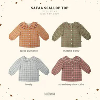 BOHOPANNA - SAFAA SCALLOP TOP - ATASAN ANAK PEREMPUAN 7-8Y STRAWBERRY SHORTCAKE