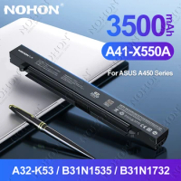 NOHON A41-X550A Laptop Battery for ASUS x550v x450v Y481C X550B A550C X450C K550J A32-K53 B31N1535 B31N1732 Notebook Bateria