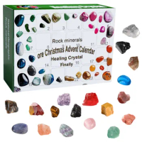 2023 Ore Christmas Advent Calendar Rocks Minerals &amp; Fossils Gemstone Advent Calendar Toy Set For Kids &amp; Geology Enthusiasts
