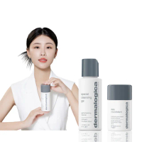 【dermalogica 德卡官方直營】植萃潔顏新客組 潔膚蜜50ml+精微亮顏素13g(潔顏/洗臉/酵素洗顏粉/德美樂嘉)