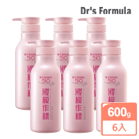 【Dr’s Formula 台塑生醫】510妝模作樣順直水感洗髮精600g x6入