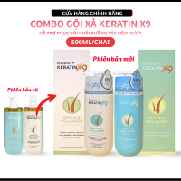 Combo Gội Xả Biotin Collagen Voudioty Keratin x9 Giá Sỉ Chính Hãng 500ml Phiên Bản Mới 2025