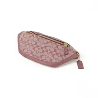 Tas COACH WARREN MONOGRAM DENIM RED WAIST BAG 100% ORIGINAL 28X16X16CM