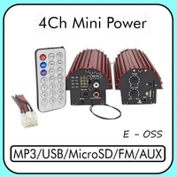 Penguat Audio Mobil 4 CHANNEL- Motorcycle Mini Power Amplifier USB / SD / AUX E- OSS