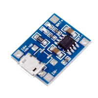 Battery Charging Module Micro USB Mini Battery Charger Board 1A DC4.5-5.5V with Indicator Light for Lithium Batteries