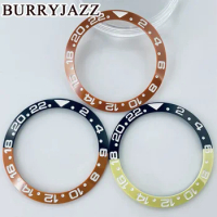 BURRYJAZZ 38mm Ceramic Ring GMT Diver's Style Watch Bezel Insert For 40mm Watch Cases Replace Accessory Diving Bezel Ring