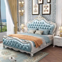 Royal Queen Double Bed Modern White King Headboard Frame Double Bed Luxury Design Sleeping Letti Matrimoniali Bedroom Furniture