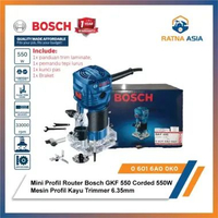 Bosch GKF 550 Palm Router Mesin Router Mini Profil Collet 6mm atau 1/4" Corded 550W Professional