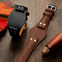 20mm 22mm Genuine Leather Strap Retro Rivet Men Women Replacement Band for Fossil Chronograph Watch CH2564 CH2565 CH2891 AM4532
