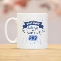 Best Dad Mug 350ml Worlds Best Dad Coffee Cup Novelty Dad Mug Cup Best Dad &amp; Son Ceramic Mugs with Letter Printing for Father