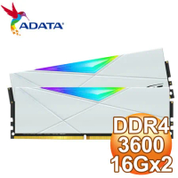 ADATA 威剛 XPG SPECTRIX D50 DDR4-3600 16G*2 記憶體《白》