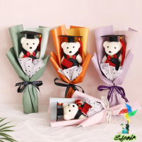ตุ๊กตาหมี Espoir ช่อดอกไม้ใหม่ ดีไซน์น่ารักและการ์ตูน เหมาะสำหรับเป็นของขวัญรับปริญญา