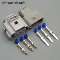 shhworldsea 3 Pin Auto Fog Lamp Light Socket Crankshaft Sensor Connector Plug For VW Golf Jetta1J09737236 1J0973723G