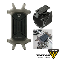 TOPEAK OMNI RideCase 4.5-6.5吋多用途彈性矽膠手機套附單車綁帶固定座-黑
