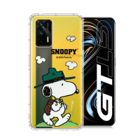 史努比/SNOOPY 正版授權 realme GT 5G 漸層彩繪空壓手機殼(郊遊)