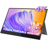 USB Type-c 3840x2160 4k Monitor with 5mm Ultra Slim LCD Display Screen for Laptop PC PS4 Gaming Portable Touch Monitor 100% sRGB