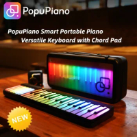 PopuPiano Smart Portable Piano Smart Portable Piano MIDI Controller Smart LED Keyboard Poweul Chord 