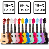 Free Shipping New De Xin Colorful 21" Ukulele Soprano Basswood Ukulele Concert 21 Inch Acoustic Guitar Soprano Ukulele