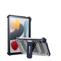 wlons探索者 2021 iPad mini 6 第6代 軍規抗摔耐撞支架保護殼 含筆槽(深夜藍)
