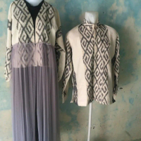 couple tenun ethnik,  dress kemeja Sarimbit Pasangan Katun