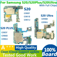 100% Working Unlocked Motherboard for Samsung Galaxy S20 G980F G981B S20 Ultra G988U G988B S20 Plus 5G G986B G986U Logic Boards
