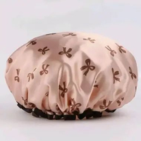 Shower Cap Tebal Anti Air Bahan Polyster Topi Mandi 2AS45 PEACH