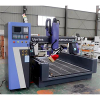2023 3D Cylindrical Materials Milling Machine 4*8ft Woodworking 700mm/1000mm High Z Axis CNC Router For Art Craft Engraving