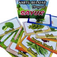 flashcard kartu pintar Kartu belajar mengenal Sayur