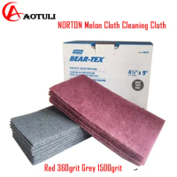 NORTON Melon Cloth Cleaning Cloth 25pcs 230x115mm Red Gray Industrial Polishing Metal Rust Drawing Clean 360grit1500grit