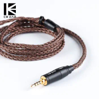 KBEAR 16 Core Pure Copper Earphone Cable 2PIN/MMCX/QDC Earbuds Connector Use For KZ EDX ZSN PRO BLON BL-03 KBEAR KS1 Headphone