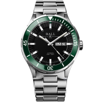 BALL 波爾錶官方授權B5 Roadmaster 陶瓷錶圈300米防水機械錶-43mm/DM3050B-S12J-BK