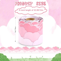10 Meters of Cloud Decoration Tape/Pink Cloud - Cute Cloud Theme Border Sticker, Classroom Notice Bo