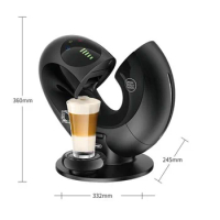 Nestle Nescafe Dolce Gusto 6cups Capsule Coffee Machine EDG736 Household diymilk foam Espresso cafe maker Eclipse black